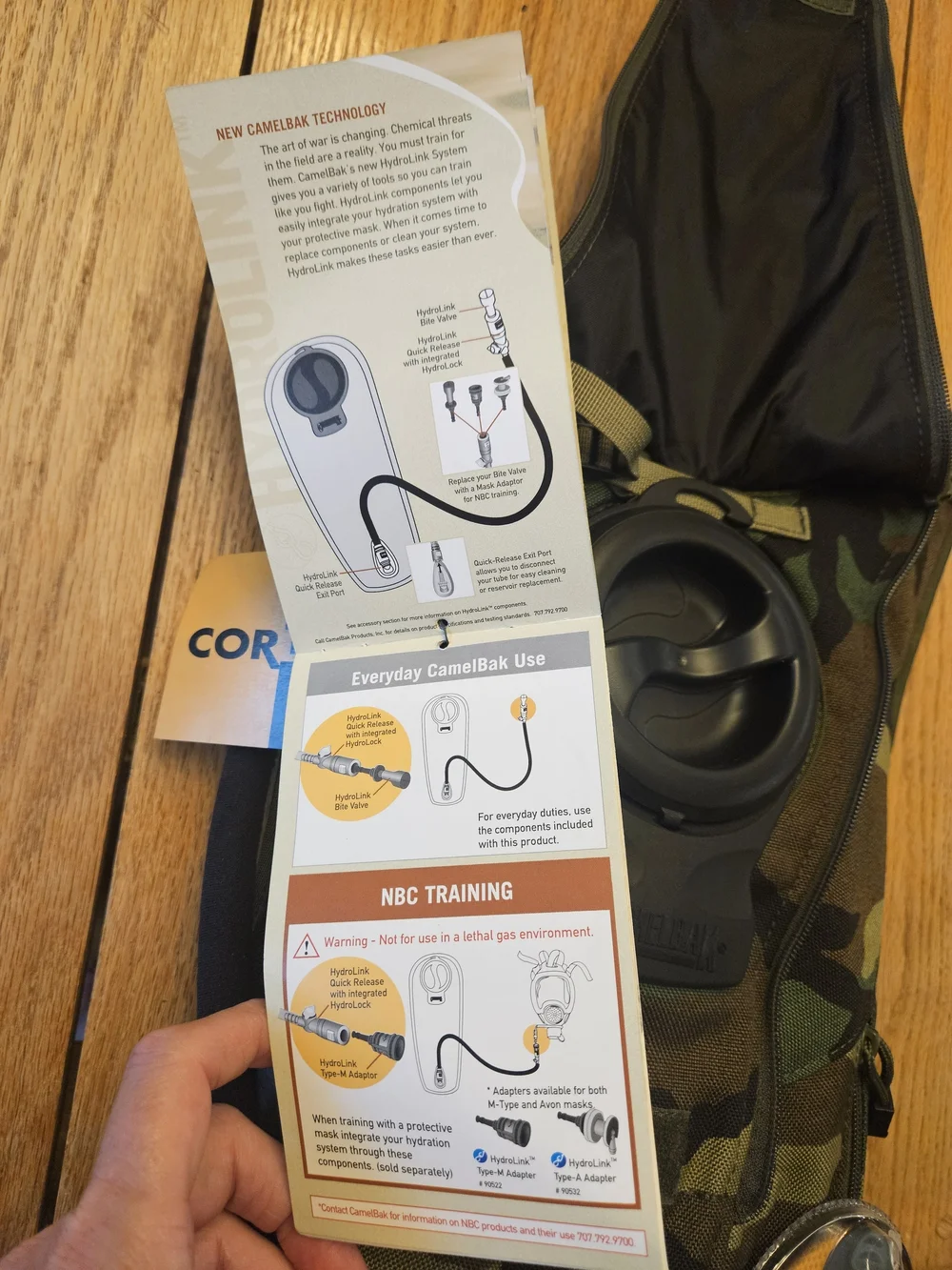 NWT CamelBak Camouflage Hydration Pack - Green/Brown